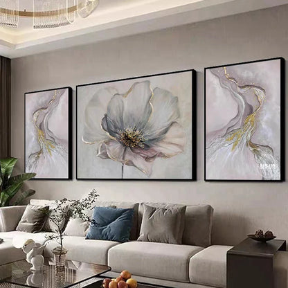 New Arrival Modern Abstract Golden Mountain Landscape Oil Paintings On Canvas China Artwork Wall Decor For Room Unframed.