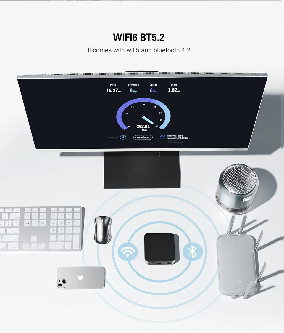 【3-Year-Warranty】2025 Mini PC Intel Core i9 8950HK Gaming Computer Windows 11 16GB DDR4 2TB SSD WiFi 6  Gamer Desktop PC.