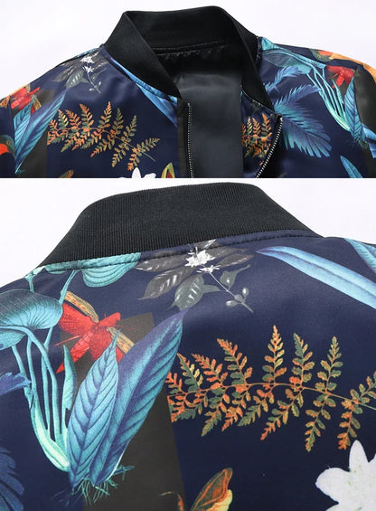 Spring new men's handsome printing men's jacket, fashion casual youth Slim sports jacket, Asian size M-6XL.