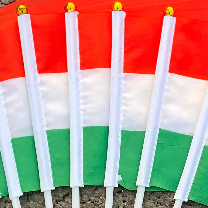 xvggdg  100pcs 14 * 21cm  plastic Stick Kurdish hand flag   waving  National   Kurdistan   banner.