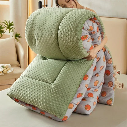 New A-class Retro Double Yarn Bean Velvet Winter Blanket Core, Fast Heating Warm Blanket, Four Seasons Spring and Autumn Quilt