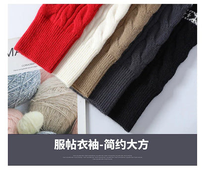 2024 Winter sweater new High End Luxury Cashmere Sweater Men Thick Warm Mens Sweaters With Deer Korean Harajuku Christmas Jumper.