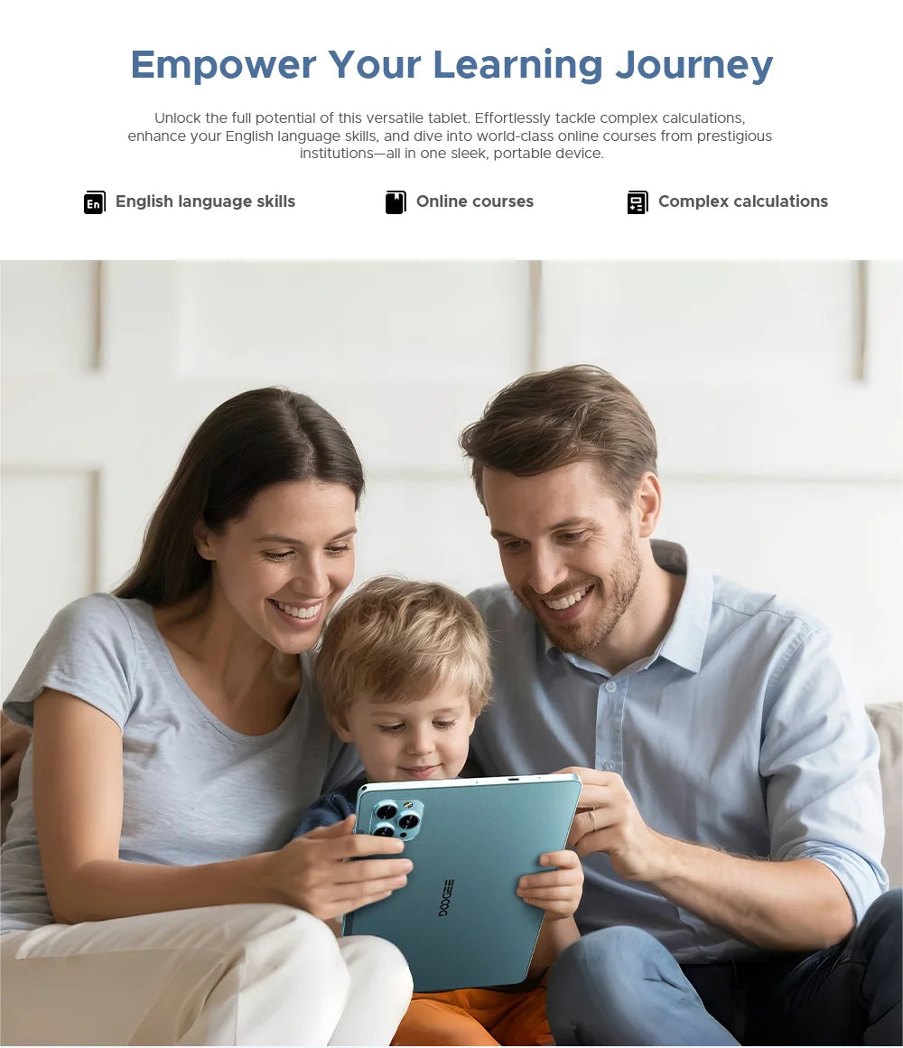 DOOGEE Tab G6 2 IN 1 Smart Tablet PC 11'' Screen Android 15 30GB RAM(6+24) 256GB ROM 8000mAh Battery Dual Speakers Widevine L1.