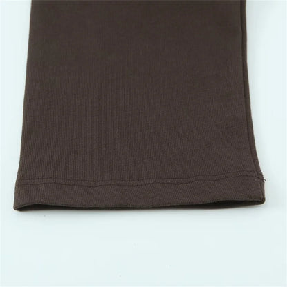 Women's Tri Color Side Folded Decorative T-shirt Round Neck Long Sleeve Spring/Summer New Casual Women's Clothing.