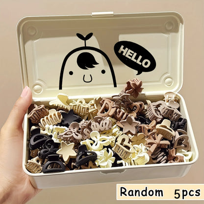 5/10/20/30pcs Beige Mixed Pack Small Clips, Cute Girl Accessories - Perfect for Daily Use, Special Occasions, or Travel Gifts.
