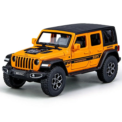 1:32 Jeep Wrangler Rubicon Off-road car Alloy Model Car Toy Diecasts Metal Casting Sound and Light Car Toys For Children Vehicle.