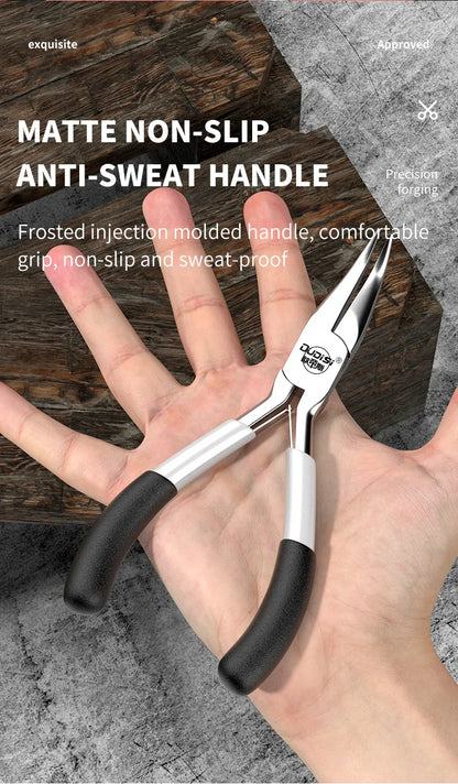 Mini Zange Diagonal Zange Runde Gebogene Spitz Cutter Handwerk Perlen Isolierte Zange Für DIY Kleine Schmuck Zangen Werkzeuge