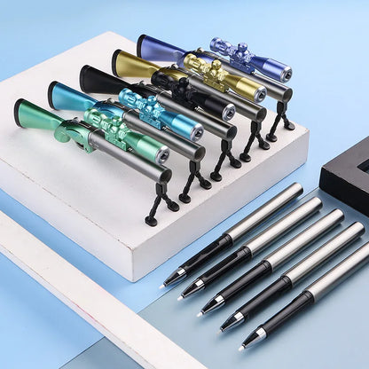 Kreative Simulation 98K Scharfschützengewehr Neutralstift mit Licht 0,38 mm schwarze Geltinte Student Schule Schreibwaren PUBG Lichter Stifte Geschenk.