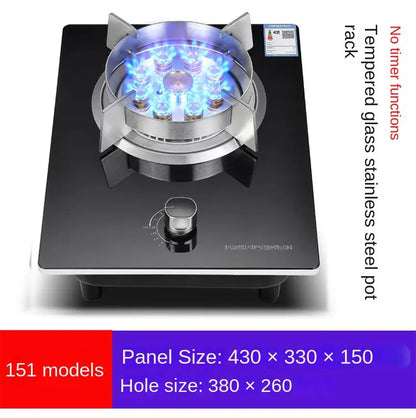 Gas Stove Single Stove Household Desktop Liquefied Gas Natural Gas Stove Embedded Stainless Steel Fierce Fire Stove Gas Cooker