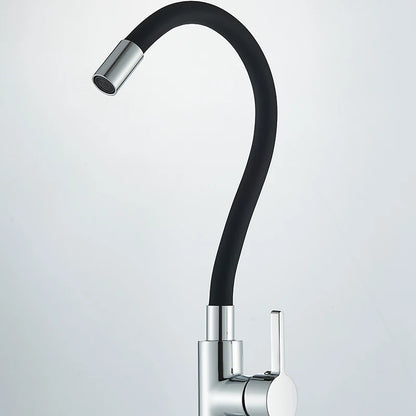 Kitchen Sink Faucet Flexible Water Pipe 360° Rotation Single Handle Deck Mount Cold Hot Water Mixer Water Tap