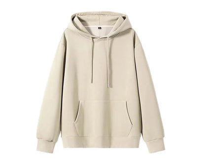 470G-570G HeavyWeight Cotton New Autumn Casual Men's Top Solid Color Loose Pullover Hoodies Sweatshirt Long-Sleeve Men Clothing