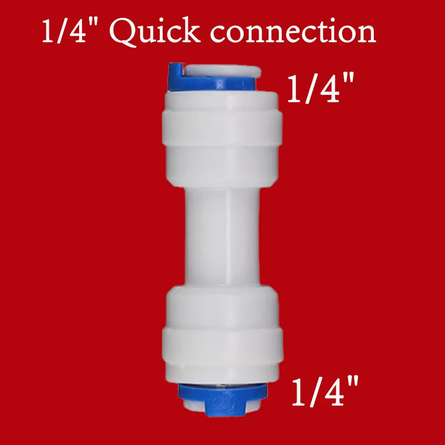 Water Purifier Accessories 1/4" 3/8" OD Hose To 1/4" 3/8" 1/2" Aquarium Quick Fitting RO Water Plastic Pipe Coupling Connector