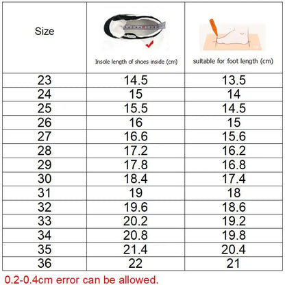 Girls Party Shoes Elegant Rhinestone Fashion Children's Leather Shoes Versatile Sweet Kids Princess Wedding Dress Flats Sandals.