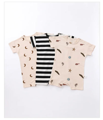 0-24M Neugeborenen Kind Baby Jungen Mädchen Kleidung Drucken Baumwolle Strampler Nette Süße Einteilige Overall Sommer Neue geboren Outfit.