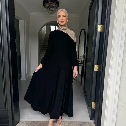 Muslimische Abaya Frauen Kleider Solide Schlank Jalabiya Eid 2025, Ramadan Marokko Islam Vestidos Largos Arabische Lange Robe Dubai Abayas Kaftan.
