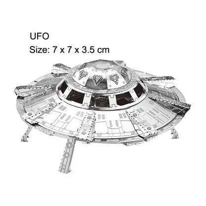 3D Metal Puzzles Military J-20 J-10B SU-34 KA-50 Fighter UFO RAH-66 Helicopter DIY Handmade Assemble Model Jigsaw Puzzles.