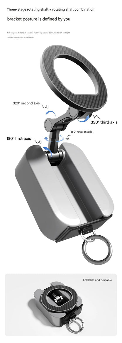 2026 Magnetic Phone Holder Airplane High Speed Rail Stand Portable Desktop Multi functional Travel Fitness Vlog Kitchen Live.