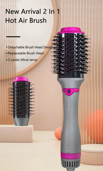 One Step Hair Blower Brush 360 Rotating Power Cable Hot Air Paddle Styling Brush Negative Ion Generator Curling Combair Straigh.