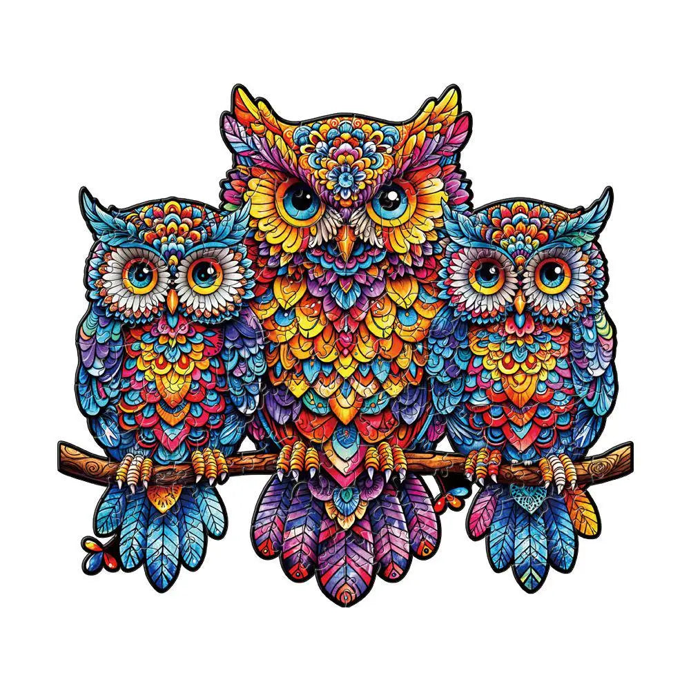 Medium Difficulty Jigsaws for Kids Adult Animal Puzzle Wood Beautiful Bird Owl Cat Wooden Puzzle Home Deco Holiday Gifts.