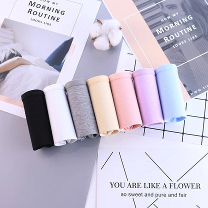 7Pcs/Lot Women's Panties Plus Size Underwear Cotton Briefs Girls Soft Pantys Female Intimates Underpant for Women Sexy Lingeries