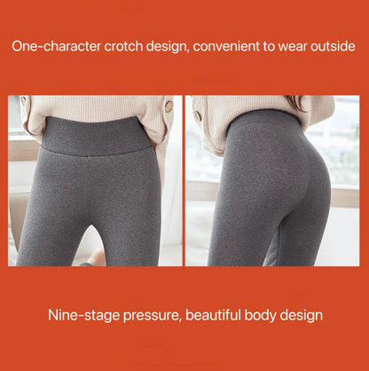 1pcs Winter Leggings Women Cotton Extra Thick Warm Pants Fashion Thermal Legging Slim Black Elastic High Waist Solid Leggings.