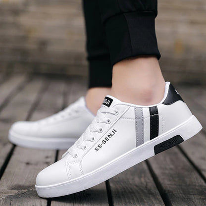 High Quality Men Sneakers Leather Outdoor Casual Shoes Lace-up Hot Sale Mens Vulcanized Shoes Trendy Men Shoes New Tenis Hombres.