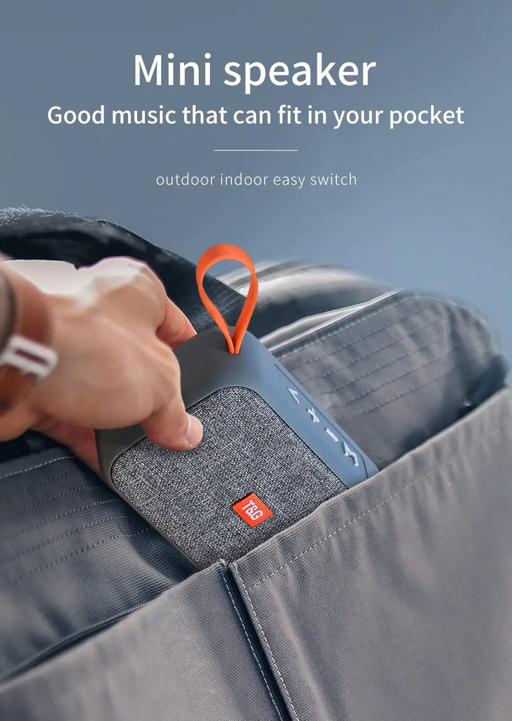 Speaker TG506 Portable Mini Wireless Soundbar Bluetooth 5.0 Outdoor Indoor HIFI Loudspeaker Support TF Card FM Radio Waterproof.