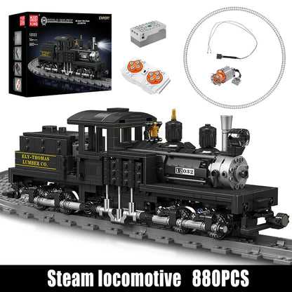 Mould King 12032 Technical Train Toys The RC&RC Shay-Type Steam Locomotive Building Block Assembly Car Brick Kids Christmas Gift.