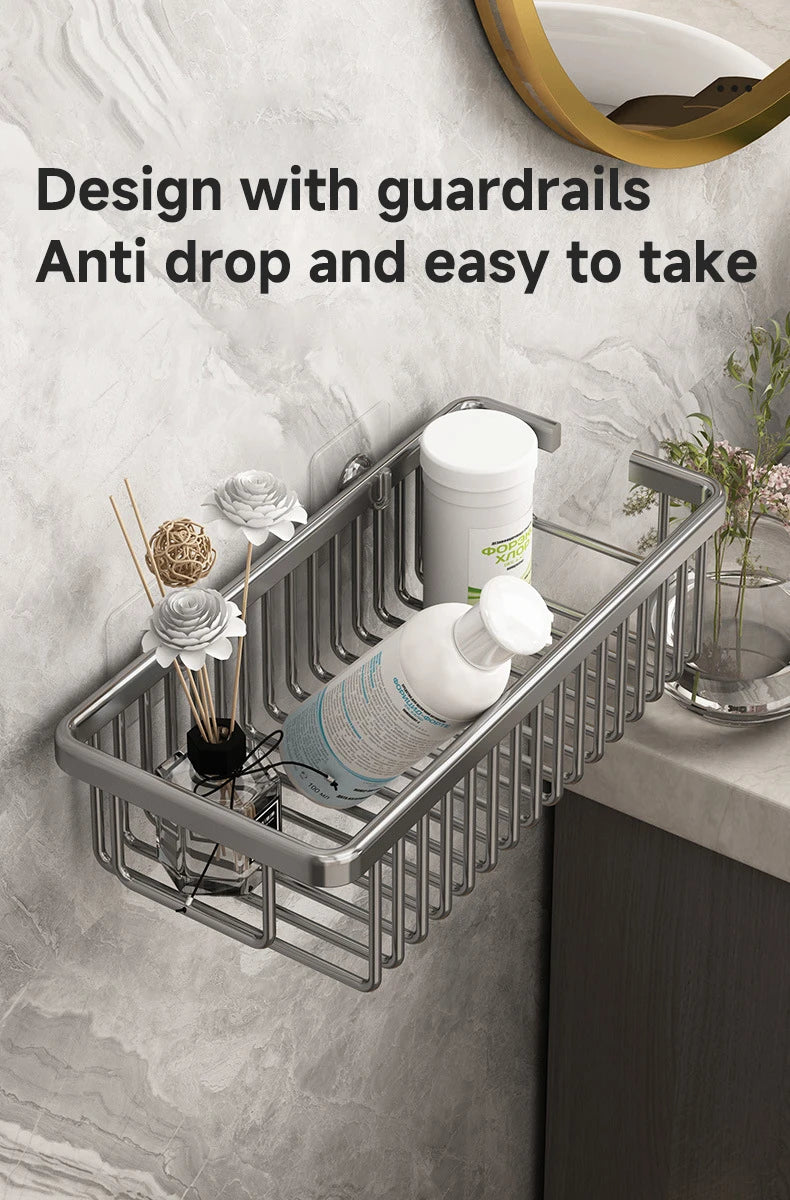 Bad Zubehör Regal Organizer Dusche Küche Lagerung Rack Wand Raum Aluminium Wc Shampoo Halter Regale 25CM