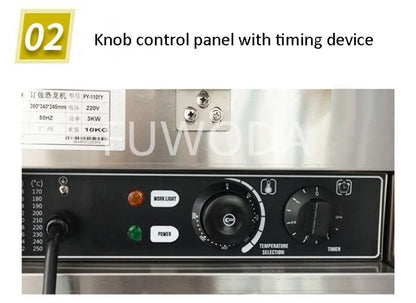 Customizable Electric 110V/220V Non-sticking Stainless Steel Dinosaur Waffle Making Machine Open Mouth Taiyaki Waffle Machine.