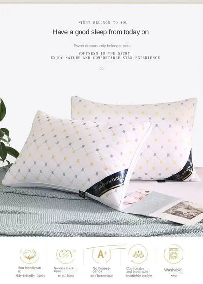 High Quality Pillow Feather Velvet High Rebound Pillow Core For Household Adult Single Neck Protection  To Aid Sleep Pillow Core.