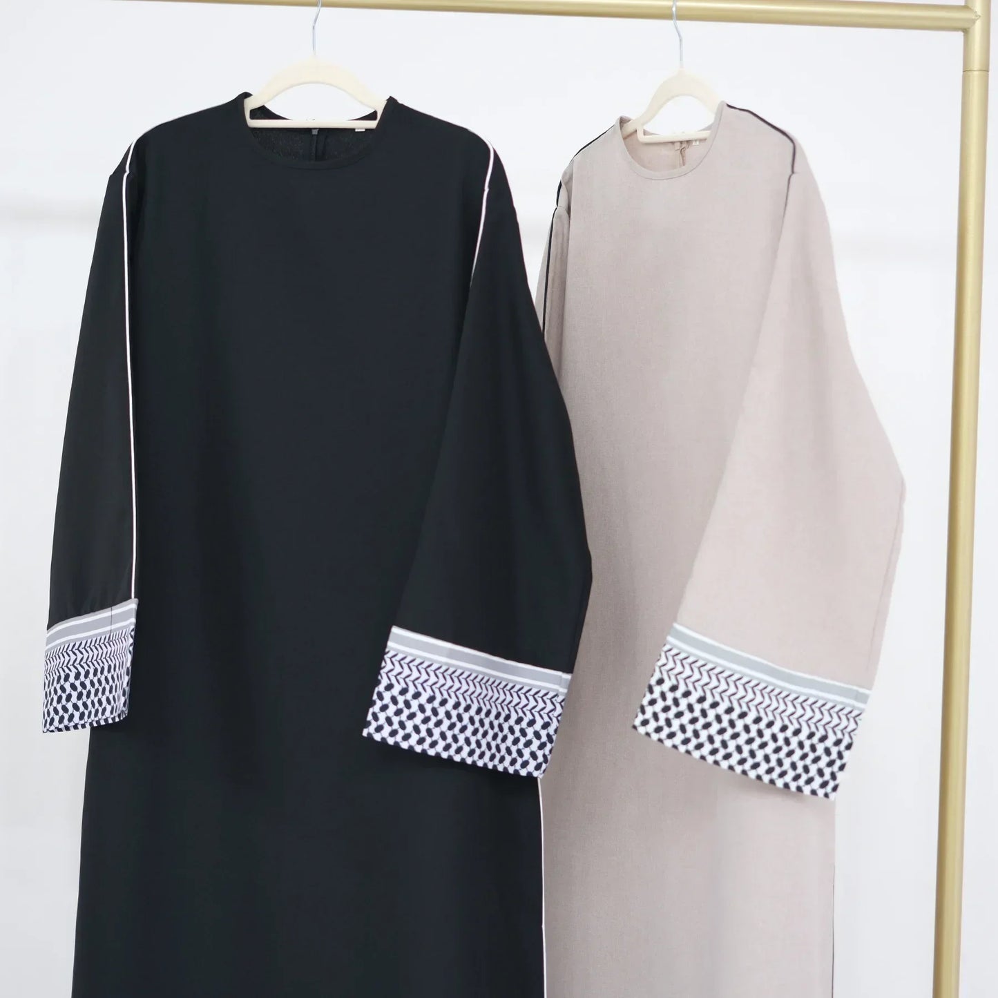 Linen Closed Abaya Keffiyeh Muslim Dress Printed Abayas for Women Dubai 2025 Luxury Turkey Ramadan Islamic Clothes Kaftan Robe