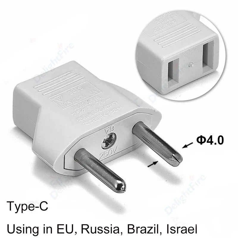 US-Elektrostecker-Adapter, europäisch, EU auf US, Amerika, China, CN, Kanada, CA, Reiseadapter, 2-poliger Stecker, Typ A, Konverter, Netzteil