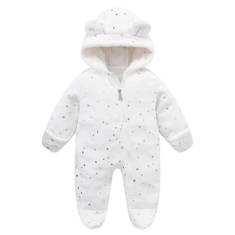 Weiche Neugeborene Baby Kleidung Flanell Herbst Winter Baby Jungen Mädchen Overall Cartoon Neugeborenen Body Warme Strampler für Babys 0-12M
