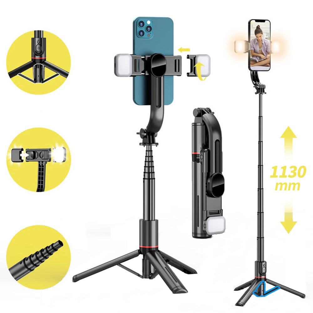 Bluetooth Selfie Stick Mobile Phone Holder Retractable Portable Multifunctional Mini Tripod With Wireless Remote Shutter