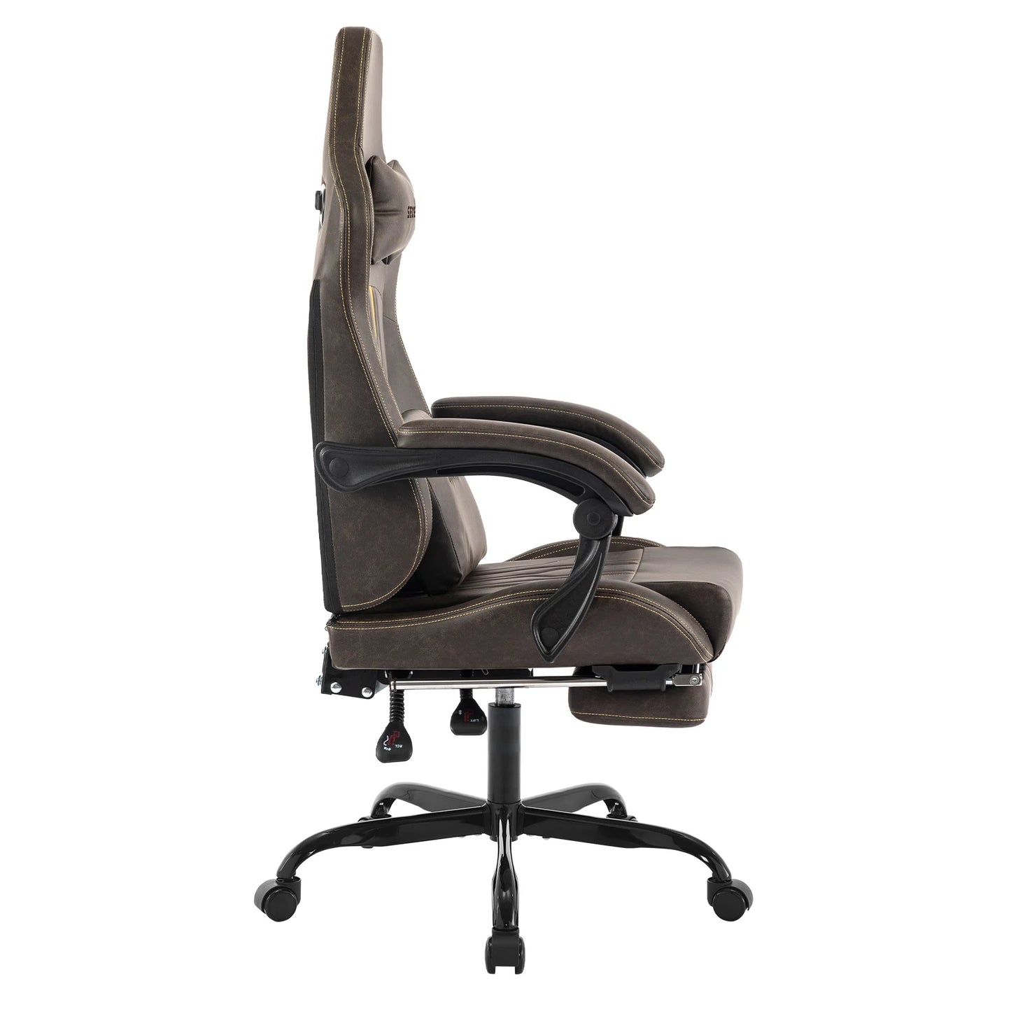 SUKIDAGaming-Stuhl, Computerstuhl, ergonomischer Gaming-Stuhl mit Fußstütze, Bürostuhl, ergonomischer Computerstuhl mit Lordosenstütze