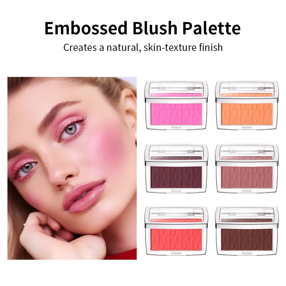 Blush Matte Natural Cheek Tint Brighten Face Waterproof Face Contouring Cosmetics Blush Powder Soft Female Makeup For Cheeks.