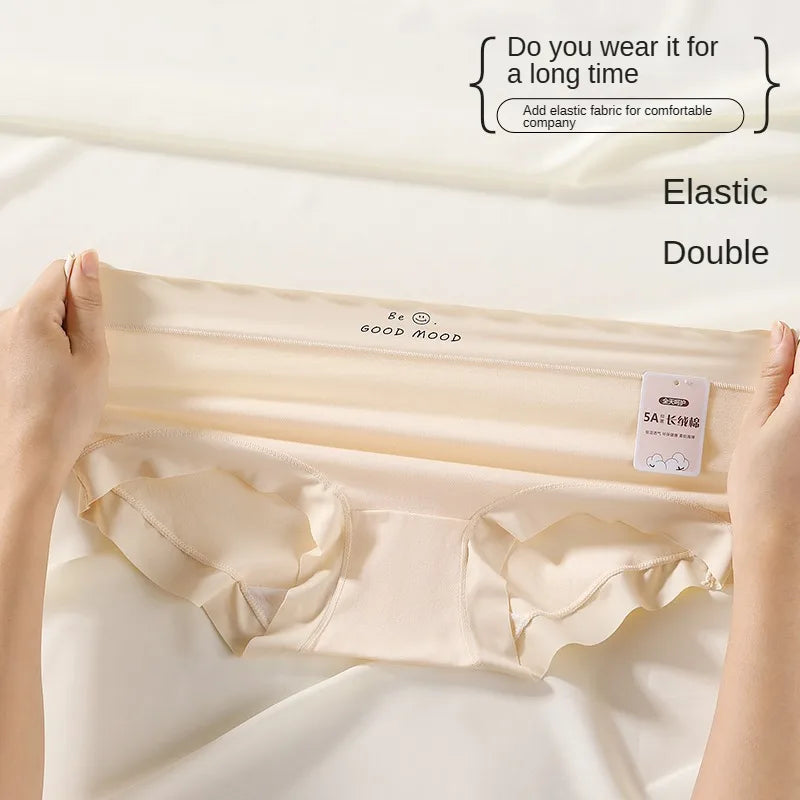 3PCS Female Underwear Antibacterial Pure Cotton Sexy Mid-rise Cotton Panties Woman Traceless Fashions Women's Intimate Intimates.