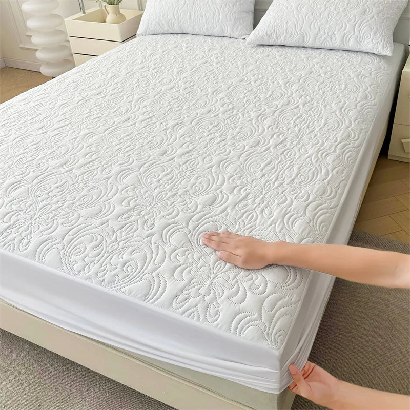 Waterproof Mattress Protector Queen King Quilted Thick Mattress Cover Anti-bacterial Fitted Sheet Bed Pad Cover 1pc