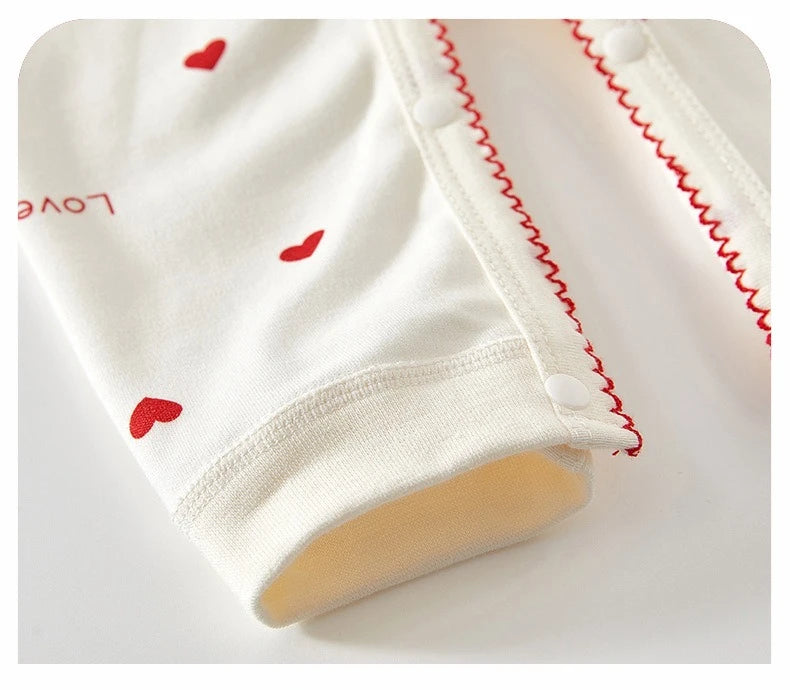 Somenie Baby-Einteiler, Frühling und Herbst, Baumwoll-Pyjama, Jungen- und Mädchen-Baby-Overall, niedlicher bedruckter Body, bequemer Einteiler für Neugeborene.