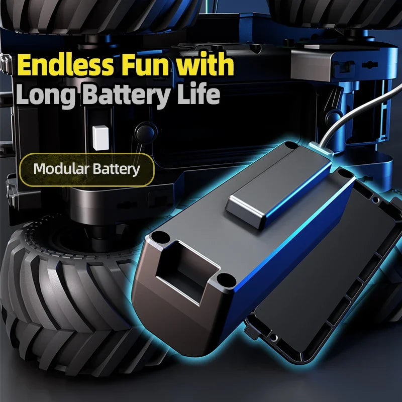 Q210 Amphibious Rc Car Dual Control 4WD Off-road Remote Control Waterproof Vehicle 2.4G Electric Climbing Crawler Toys for Kids.