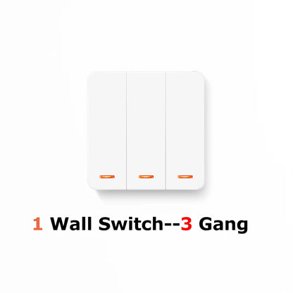 433 MHz intelligenter Lichtschalter AC 110 V 220 V Empfänger und 1/2/3 Gang 86 kabelloser Drucktastenschalter, Übertragung 50 m für Heimwerker