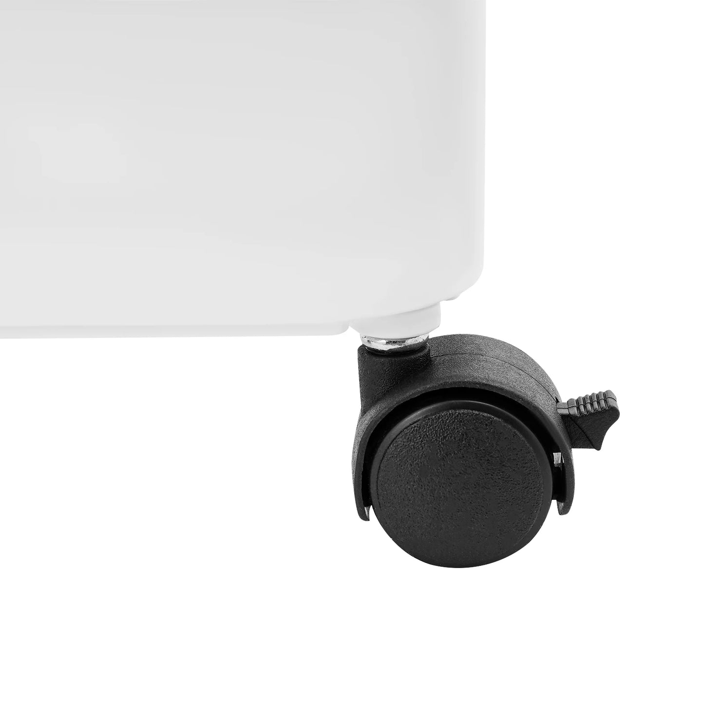 3-lagiges Rollwagen-Regal, bodenstehendes Lagerregal mit 4 Universalrädern, 4 Haken, Küche, Badezimmer, Organizer