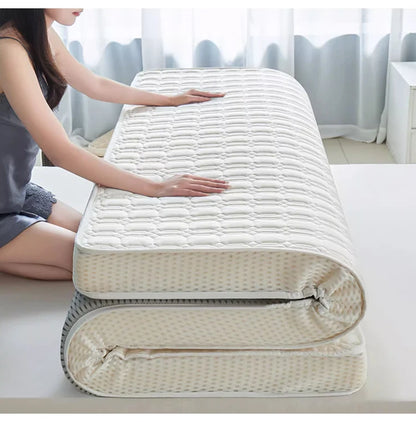 Latex-Schwammfüllung, Matratze, Bodenmatte, faltbar, langsamer Rückprall, Tatami-Baumwollbezug, Tagesdecken, 4/7 cm dicke, weiche Matratzen