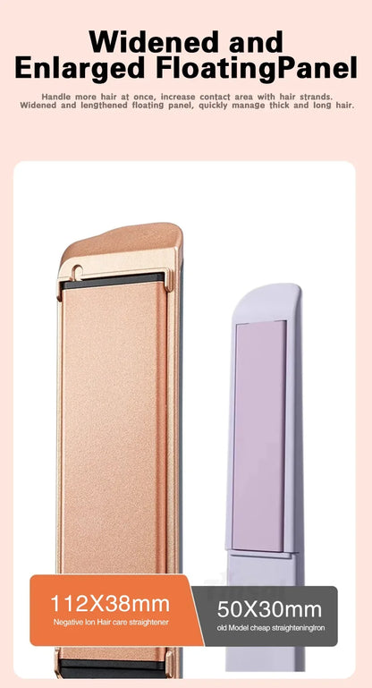 2 in 1 Hair Straightener Curling Ionizer with LCD Wide PanelProfessional Ceramic Hair Straightener with adjustable temperature.