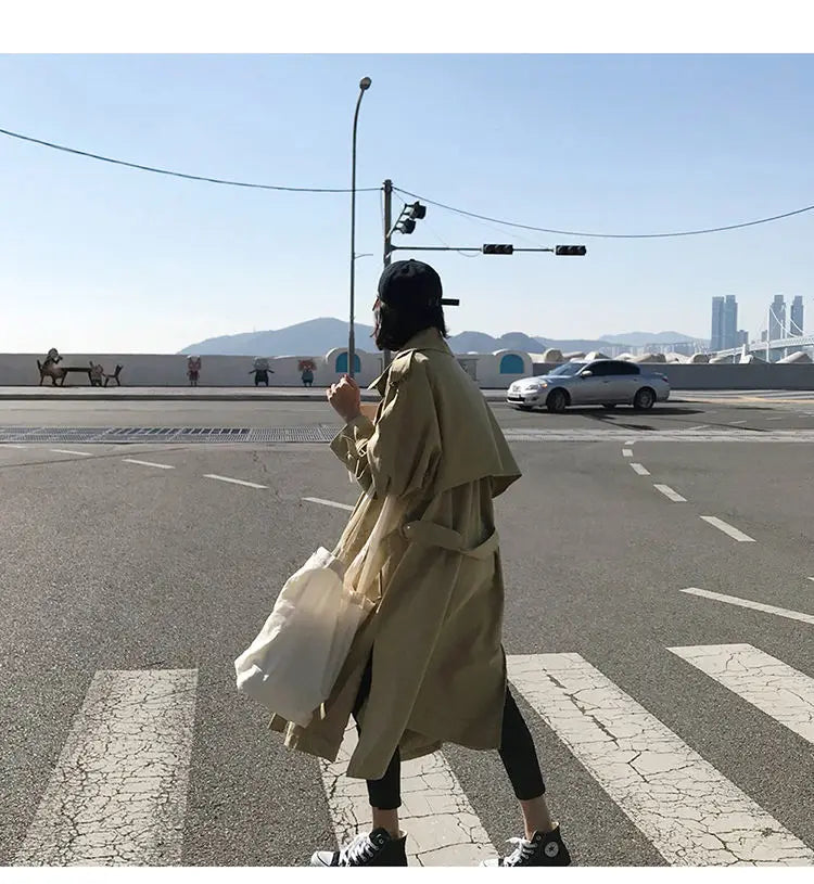 Graben Frauen Freund Herbst Koreanische Feste Weibliche Lange Stil Student Ins Alle-spiel Heißer Verkauf Neue Ankunft Harajuku Unisex outwear.