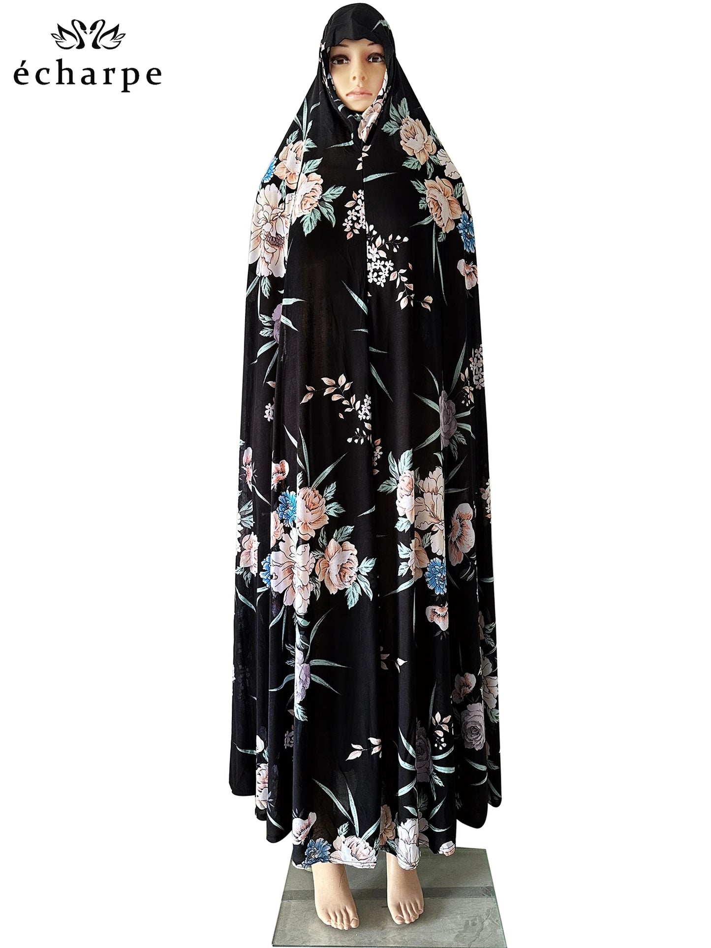 6XL Ramadan Muslim Pullover Sleeveless Dress Women Prayer Garment Arab Jibab Dubai Abaya Islamic Femmel Khimar Worship Robe