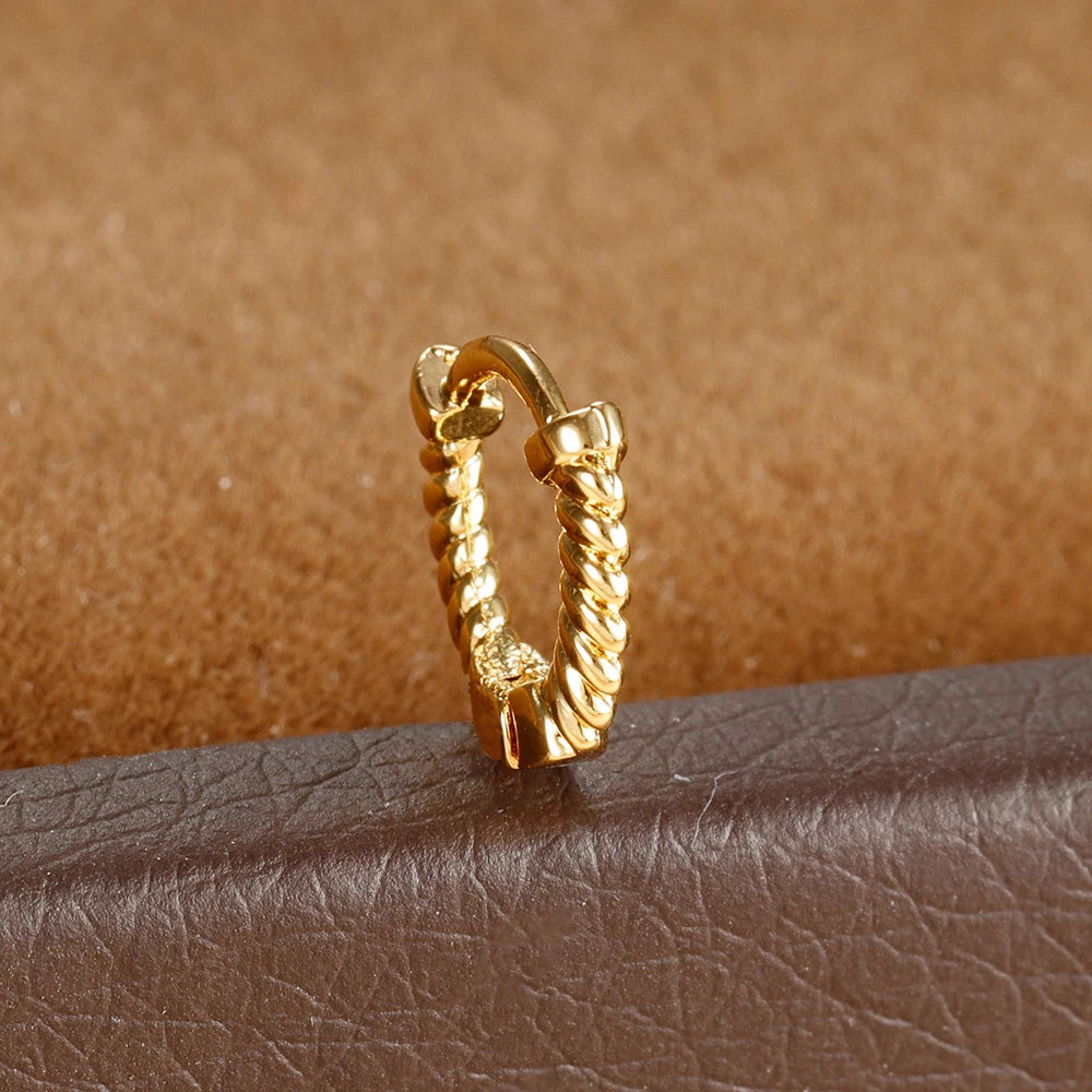 1Pc Stainless Steel Small CZ Hoop Cartilage Earrings Tiny Cross Tragus Rook Daith Earring Tragus Helix Rook Ear Piercing Jewelry