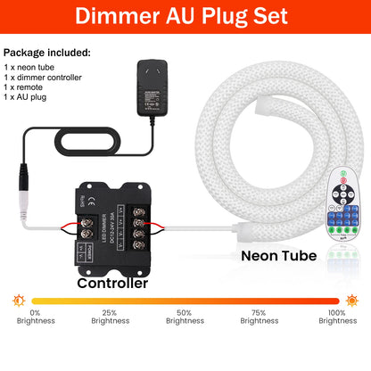 Dimmable LED Neon Tube 360 Degree Round Reticulate Flexible Silicone Tape 240LEDs Waterproof LED Strip Light 12V 24V.