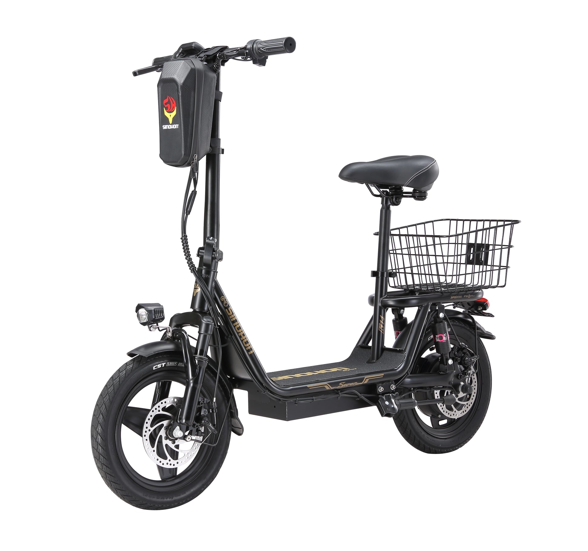 K14 Electric Scooter 500W Peak Motor, 14'' Tires,36V 15.6Ah Battery,32km/h Max Speed,50-60km Range,350W Rated Motor, Disc Brakes.